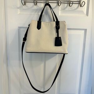 A New Day Handbag | Black and Natural Color